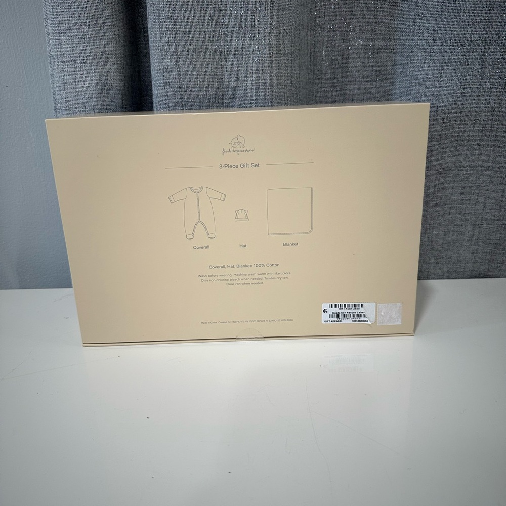 First impressions newborn boy, white and grey three-piece gift set. NWT. - Picture 2 of 5